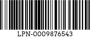 Koodi 128 barcode example